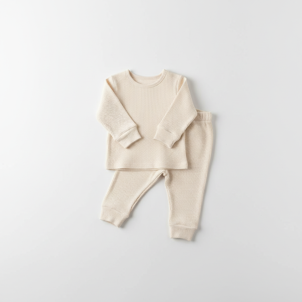 Baby's Cream Clothing Set — Cream