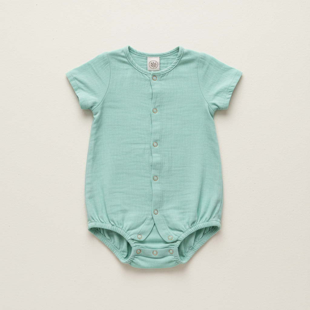 Baby's Mint Green Romper — Mint Green
