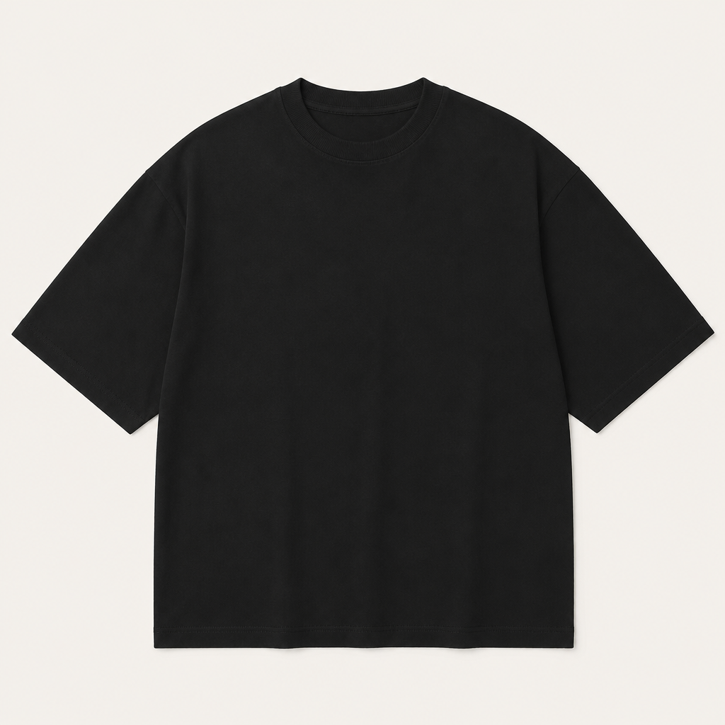 Men's Black Oversized T-Shirt — Black