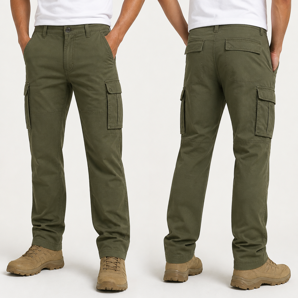 Men's Olive Cargo Pants — Olive Green
