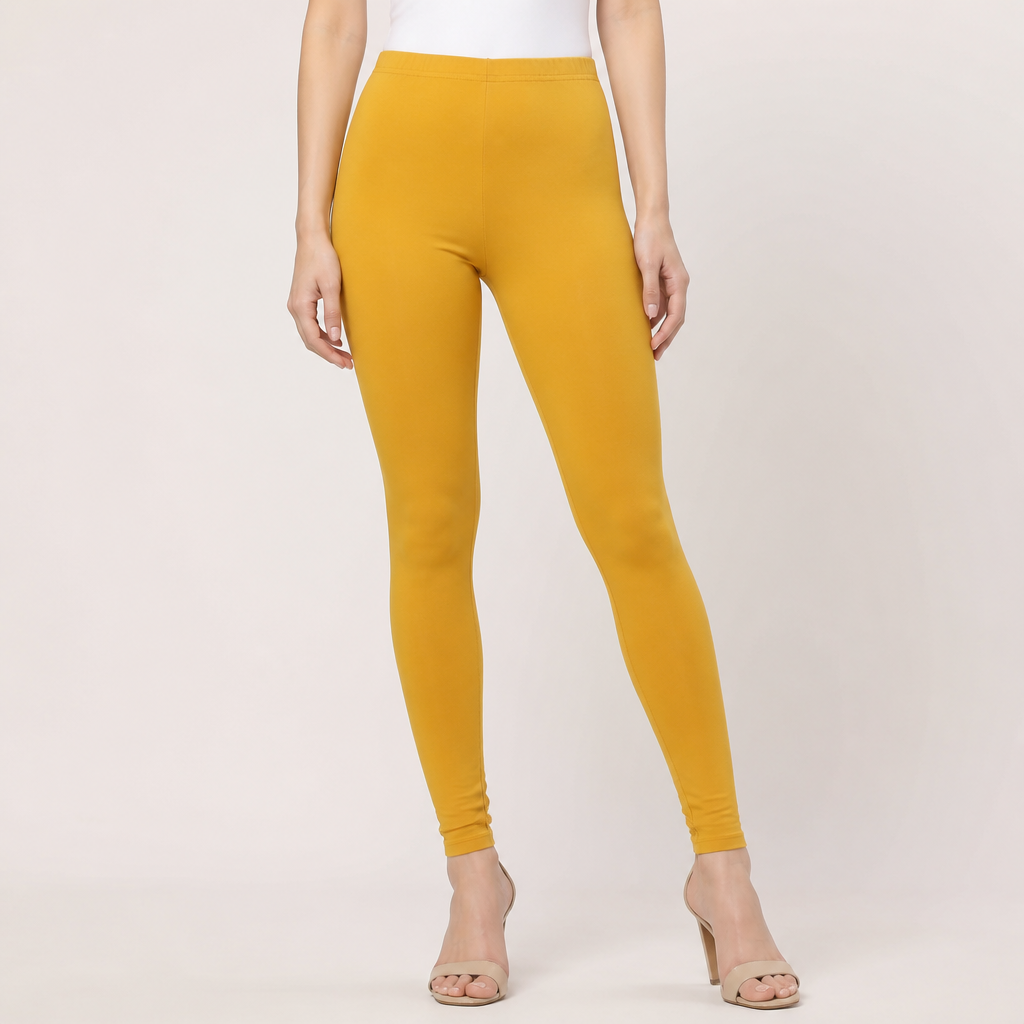 Women's Mustard Leggings — Mustard Yellow