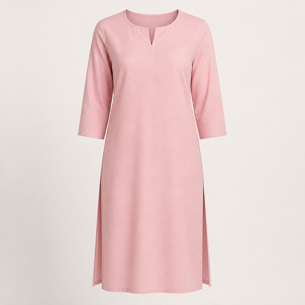 Women's Blush Pink Cotton Kurti — Blush Pink